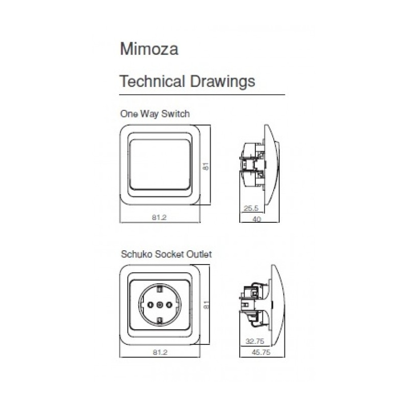 Makel Mimoza Πρίζα Τηλεφώνου RJ11 & Δικτύου Data RJ45 Cat5 Λευκή (12037)