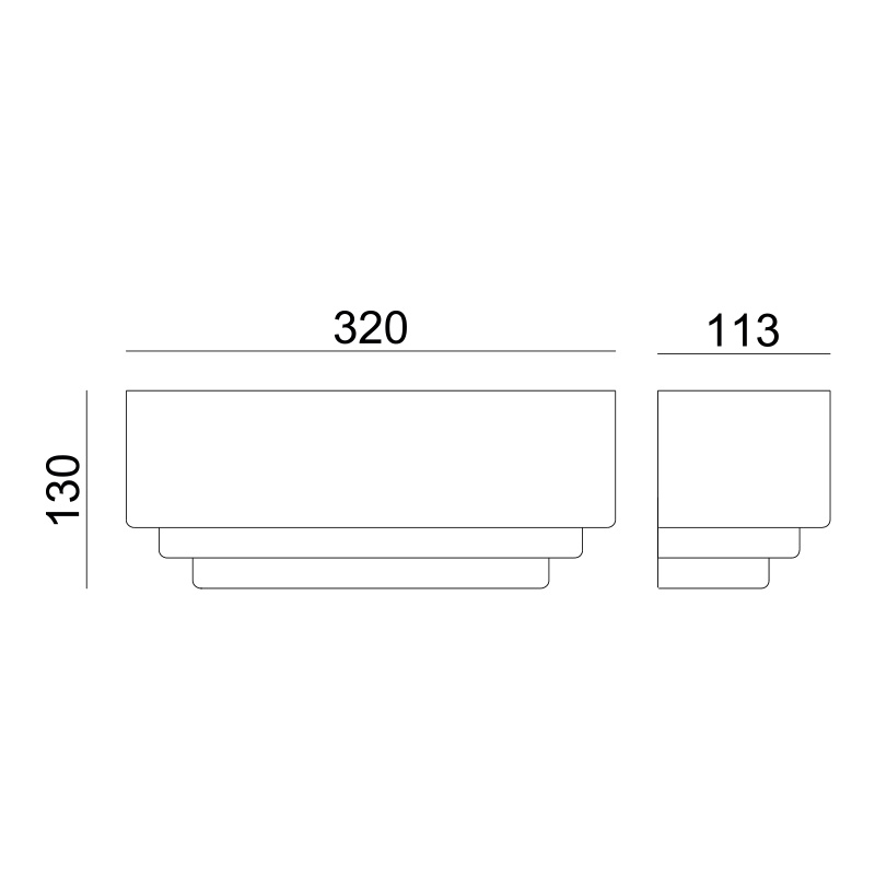 Aca Tabs Γύψινο Επιτοίχιο Φωτιστικό (G85541W)