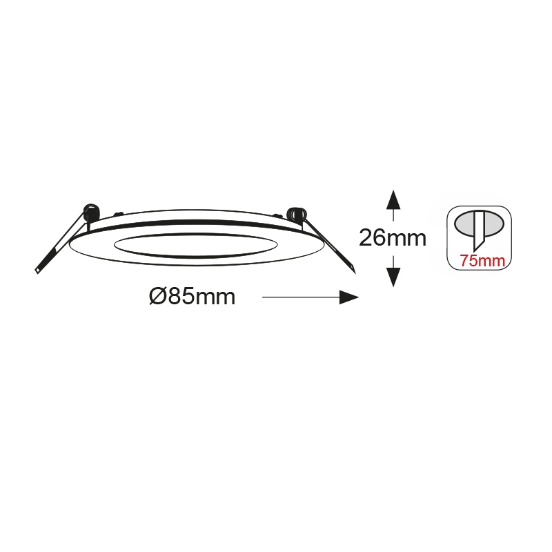 LED COB χωνευτό κινητό φωτιστικό οροφής 10W 24° 6000K (THEROB1060R)