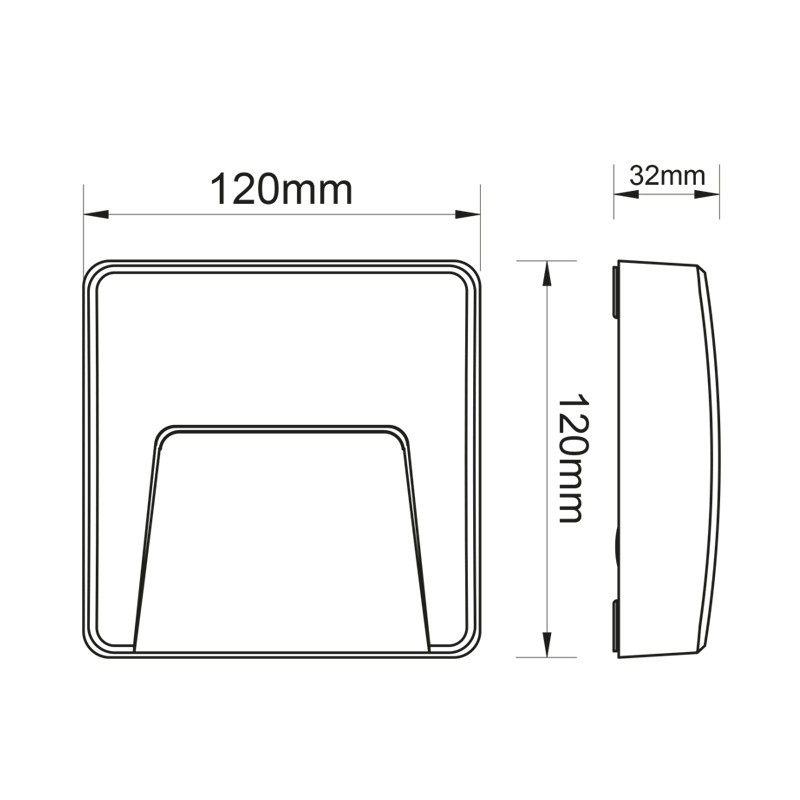 Aca LED SMD επίτοιχη απλίκα Λευκή 3W (SLIM42W)