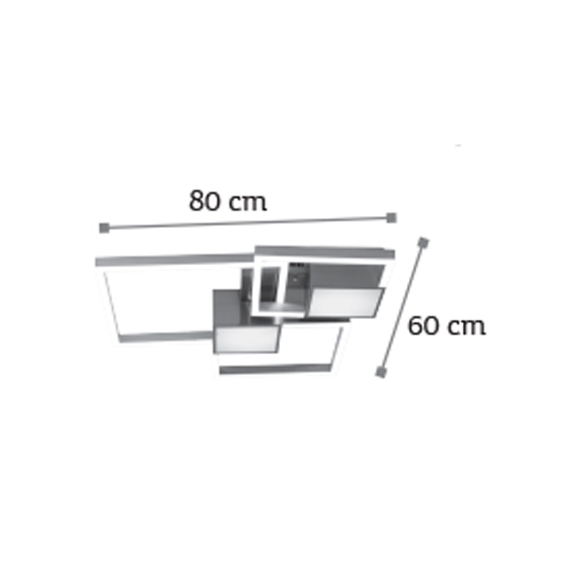 InLight Led Φωτιστικό Οροφής 90W Χρυσαφί (6157-GL)