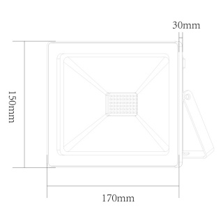 LED SMD προβολέας Q 50W 110° Μπλε (Q50B)