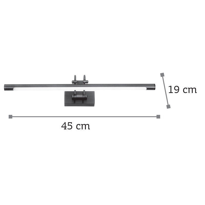 InLight Led Απλίκα Πίνακα 8W Νίκελ Ματ (1044B)