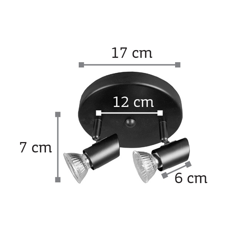 Inlight Δίφωτο Spot Οροφής Λευκό (9077-2)