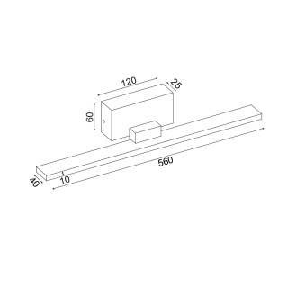 Aca Led Φωτιστικό Οροφής Μπάνιου 16W 3000K Λευκό (PN19LEDW56WH)