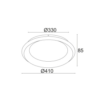 Aca Led Φωτιστικό Οροφής 34W 3000K Λευκό (BR71LEDC41WH)