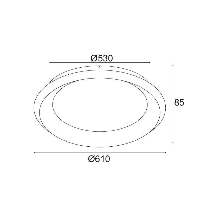 Aca Led Φωτιστικό Οροφής 48W 3000K Λευκό (BR71LEDC61WH)