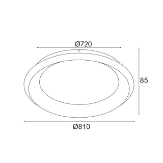 Aca Led Φωτιστικό Οροφής 100W 3000K Λευκό (BR71LEDC81WH)