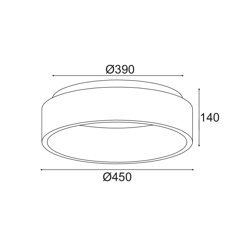 Aca Led Φωτιστικό Οροφής 34W 3000K Λευκό (BR81LEDC45WH)