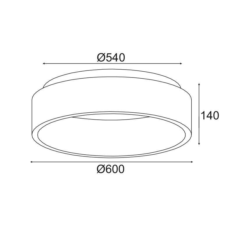 Aca Led Φωτιστικό Οροφής 48W 3000K Λευκό (BR81LEDC60WH)