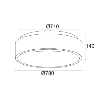 Aca Led Φωτιστικό Οροφής 80W 3000K Λευκό (BR81LEDC78WH)