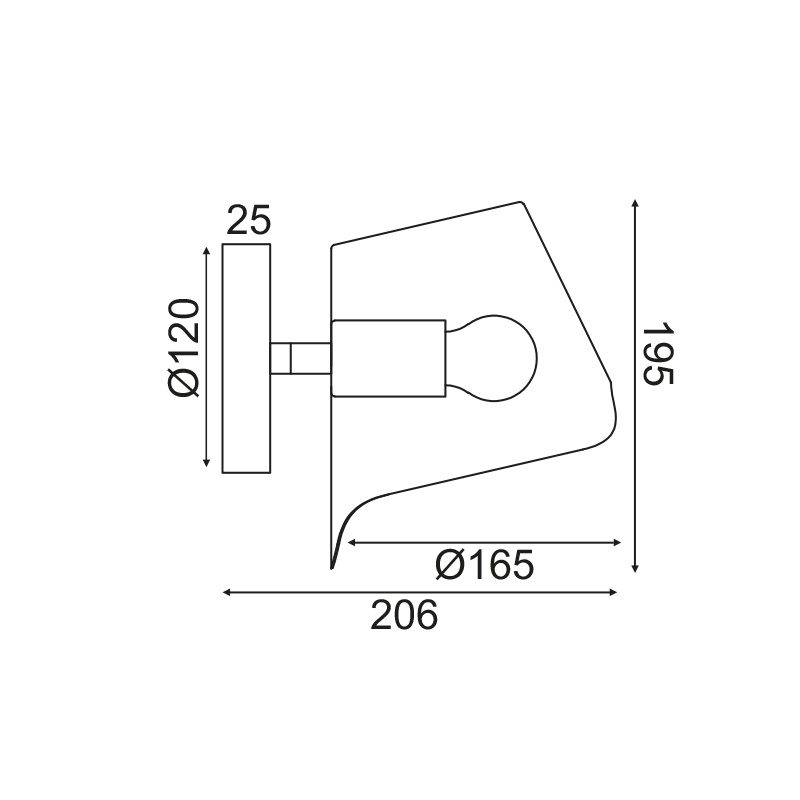 Aca Επιτοίχιο Φωτιστικό Λευκό (HM481W21WH)