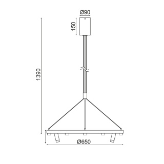 Aca Led Κρεμαστό Φωτιστικό 48W 3000K Λευκό (JNBP48LED65WH)