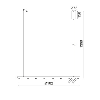 Aca Led Κρεμαστό Φωτιστικό 30W 3000K Μαύρο (JNCP30LED120BK)