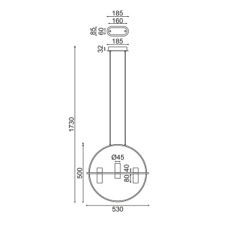 Aca Led Κρεμαστό Φωτιστικό 12W 3000K Χρώμιο (JNEP12LED53CH)