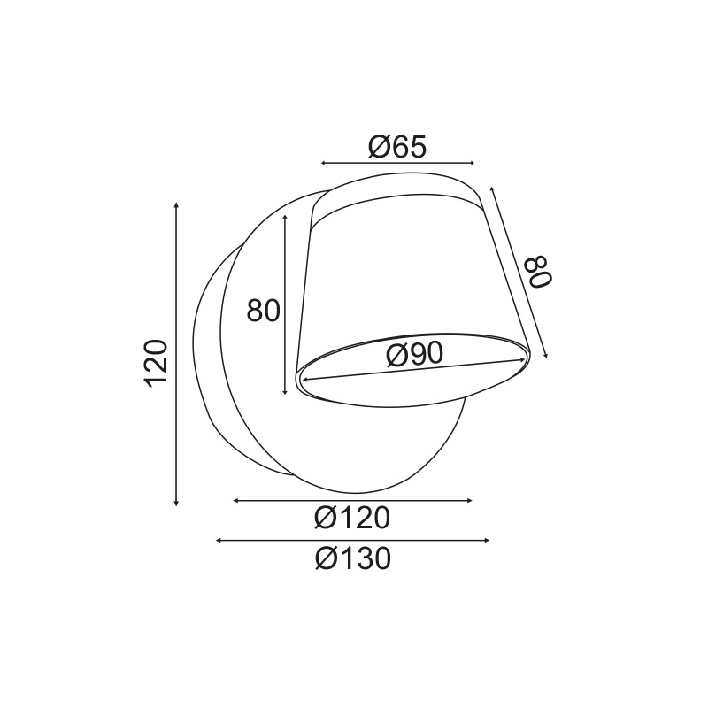 Aca Led Μονόφωτο Επιτοίχιο Φωτιστικό 8W 3000K Λευκό (V83LEDW13WH)