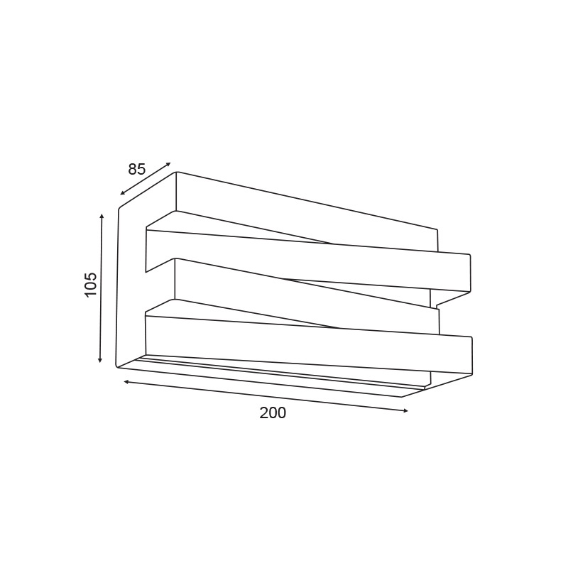 Aca Led Επιτοίχιο Φωτιστικό 12W 3000K Λευκό (V80LEDW20WH)