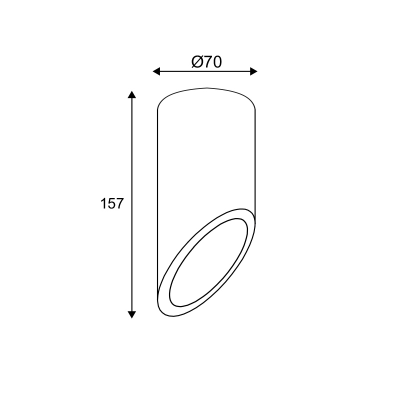 Aca Μονόφωτο Φωτιστικό Οροφής  Λευκό 16cm (MK151S16W)