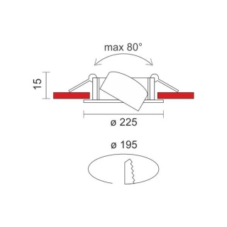 Spotlight LED COB Χωνευτό Κινητό Φωτιστικό 30W 60° 4000K (5991)