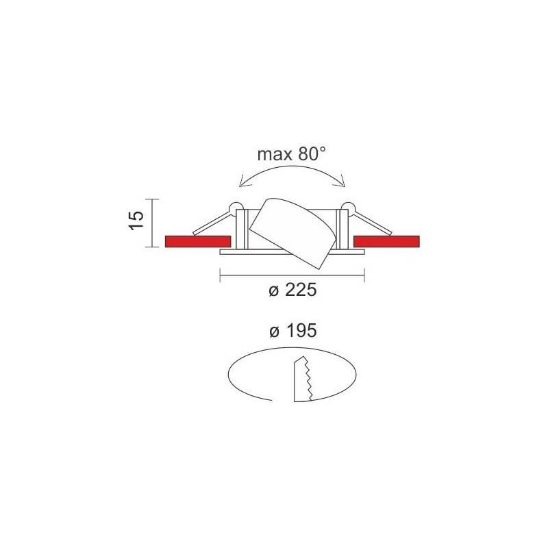 Spotlight LED COB Χωνευτό Κινητό Φωτιστικό 30W 60° 4000K (5991)