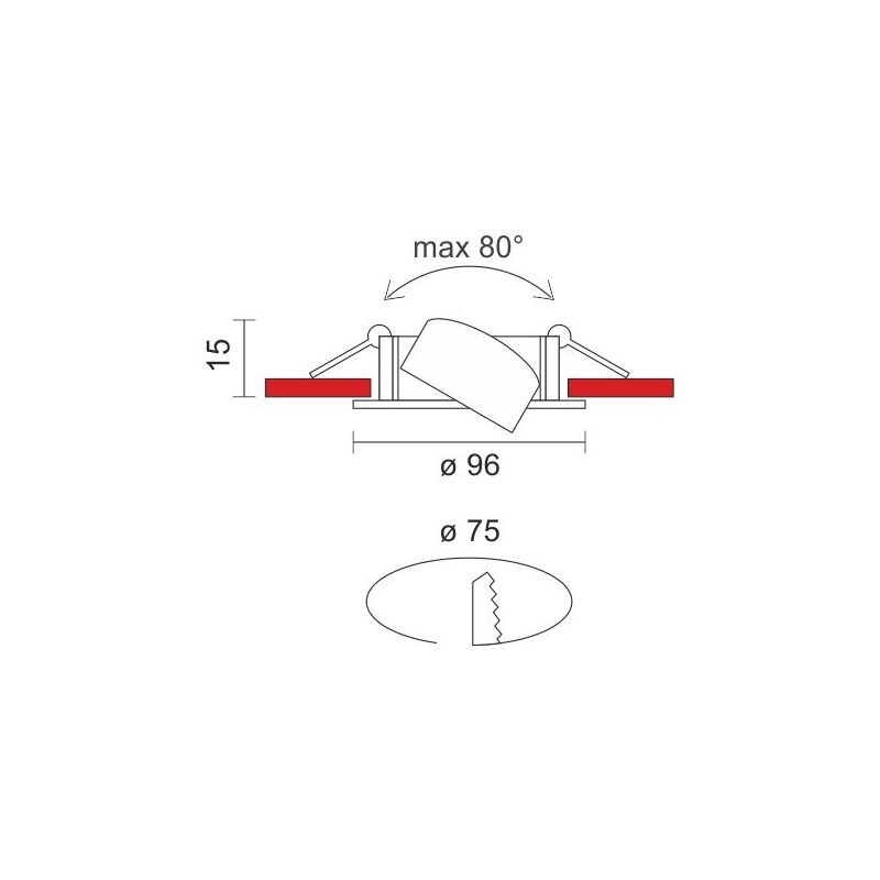 Spotlight LED COB Χωνευτό Κινητό Φωτιστικό 10W 60° 4000K (5989)