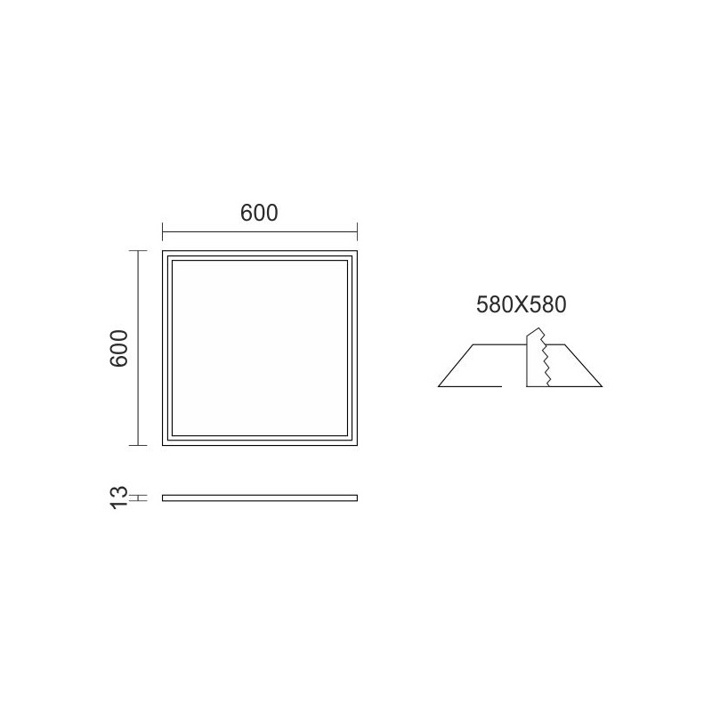 Spotlight LED SMD panel 40W 140° 3000K (6281)