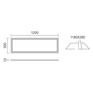 Spotlight LED SMD panel 42W 140° 3000K (6226)