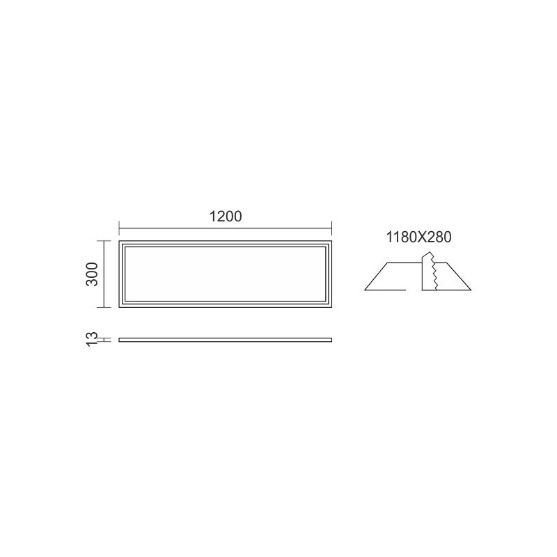 Spotlight LED SMD panel 42W 140° 3000K (6226)