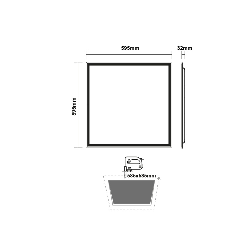 LED SMD panel OTIS 40W 120° 3000K (OTIS60604030N)