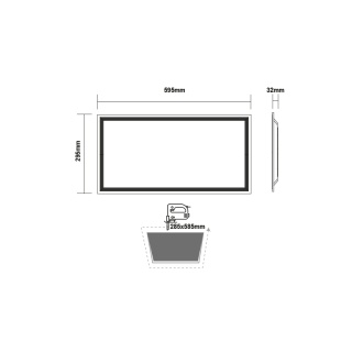 LED SMD panel OTIS 30W 120° 4000K (OTIS30603040N)