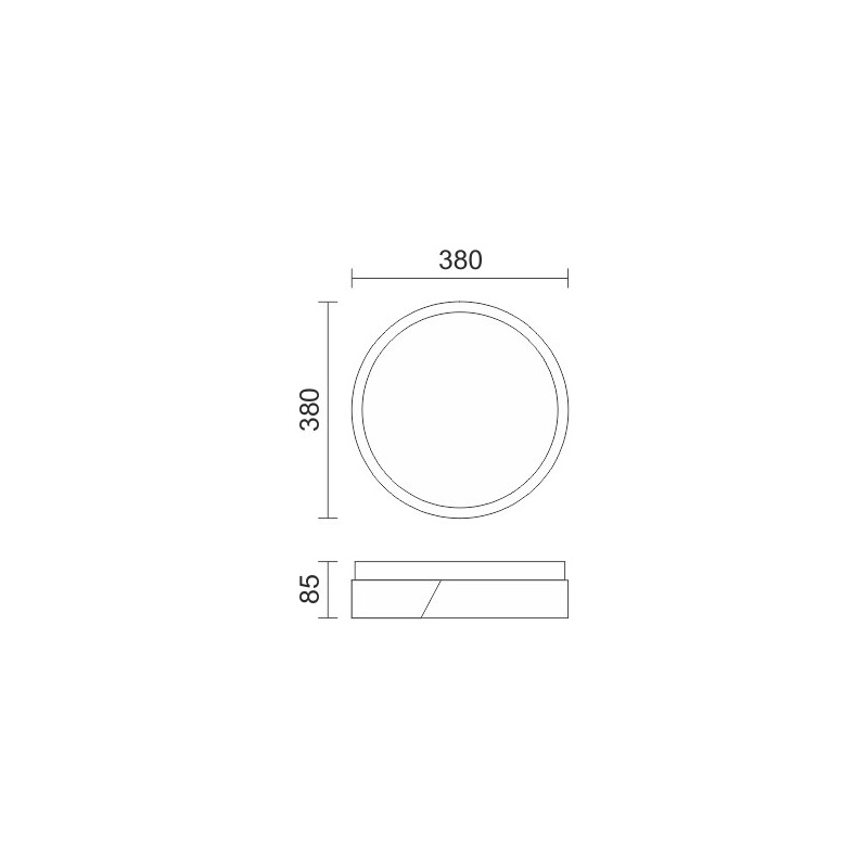 Spotlight Led Πλαφονιέρα 24W 3000K Ø38 (3213)