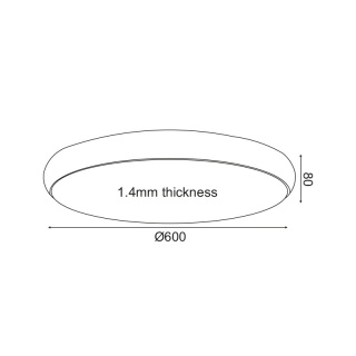 Aca Led Φωτιστικό Οροφής 54W 3000Κ Ø60 (V27LEDC60WH)