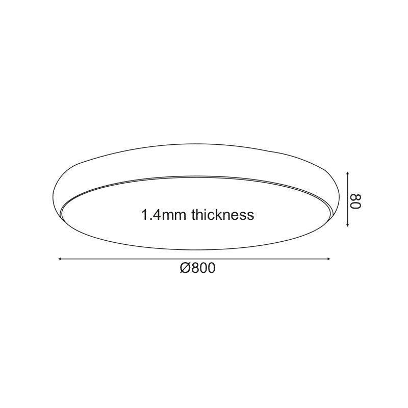 Aca Led Φωτιστικό Οροφής 70W 3000Κ Ø80 (V27LEDC80WH)