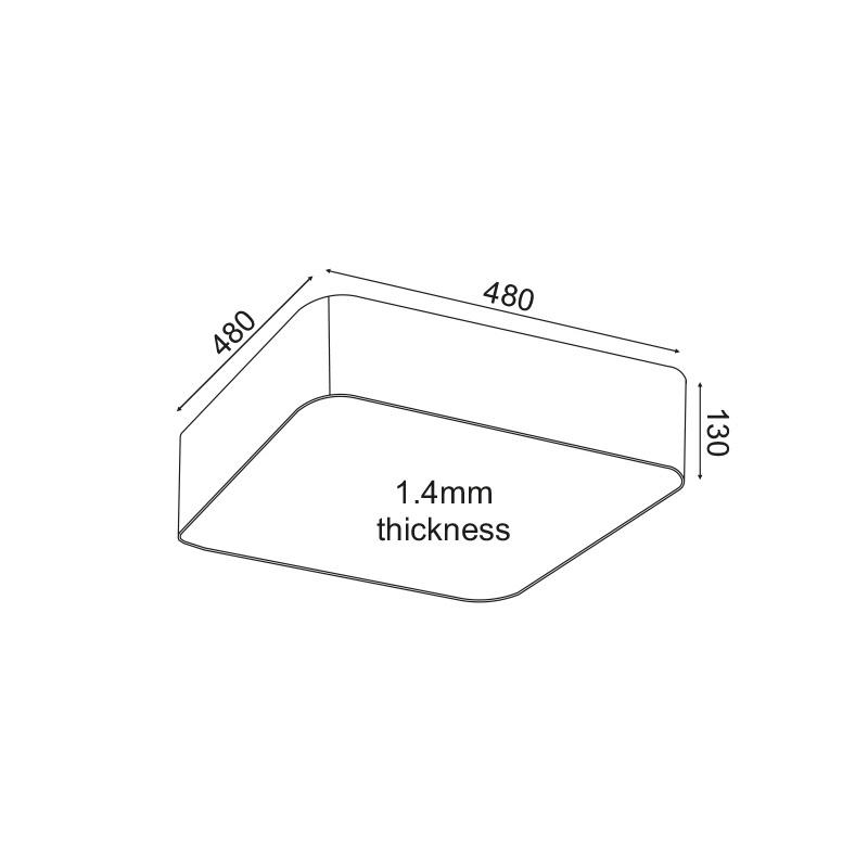 Aca Led Φωτιστικό Οροφής 40W 3000Κ (V28LEDC48BK)