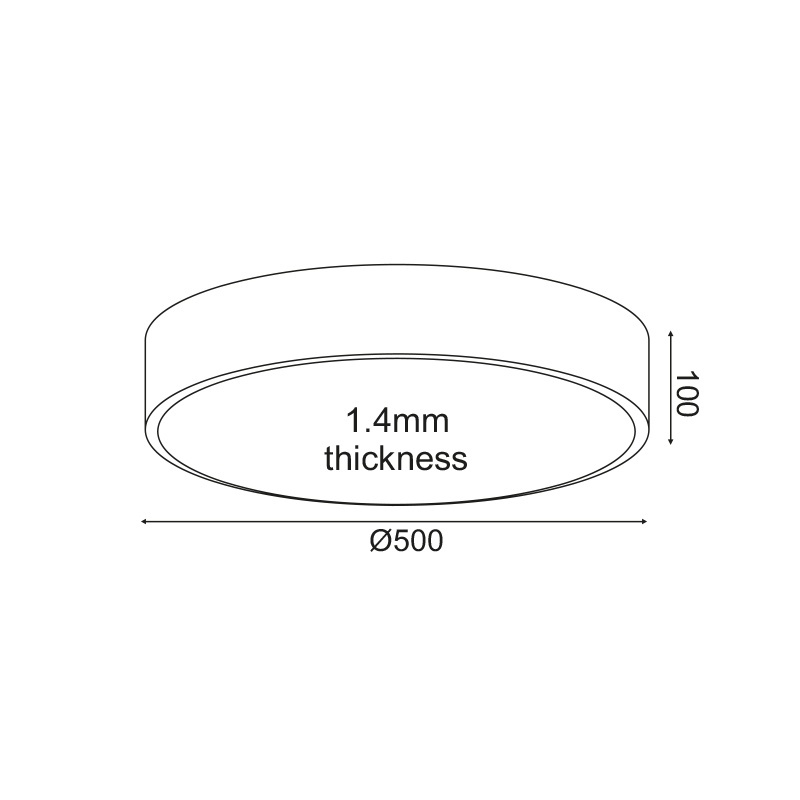 Aca Led Φωτιστικό Οροφής 50W 3000Κ Ø50 (V29LEDC50BK)