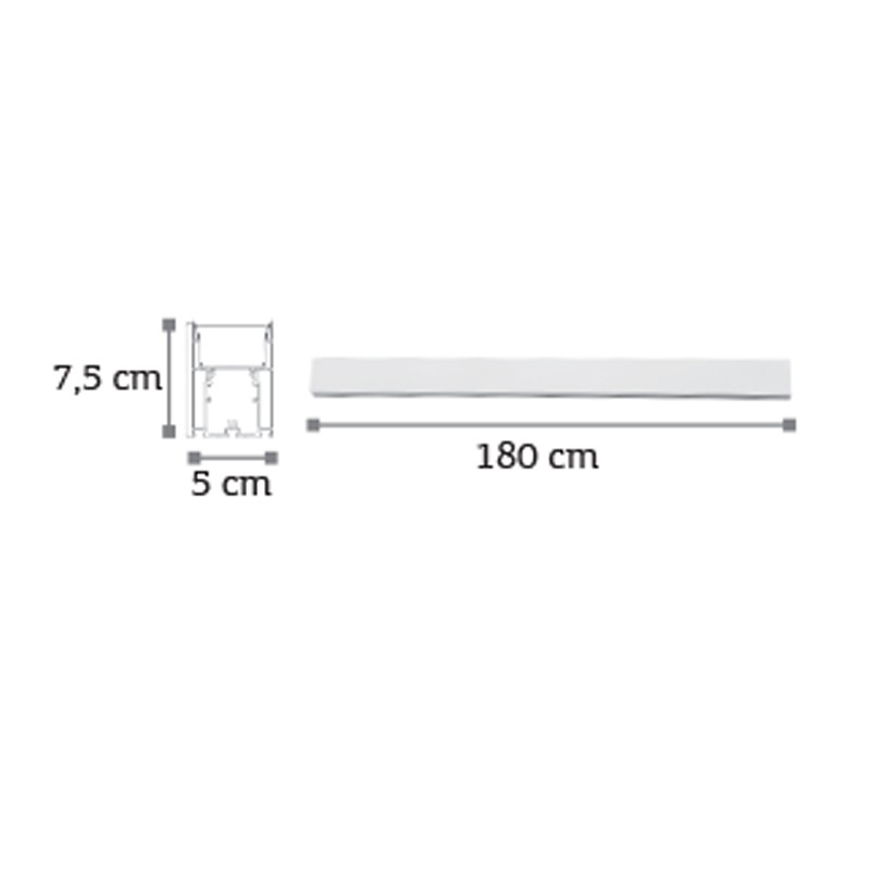 InLight Led Κρεμαστό Φωτιστικό 50W Λευκό (6172-180-WH)