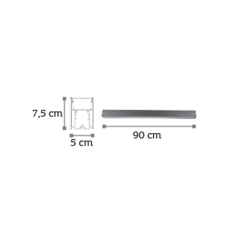 InLight Led Κρεμαστό Φωτιστικό 30W Μαύρο (6172-90-BL)