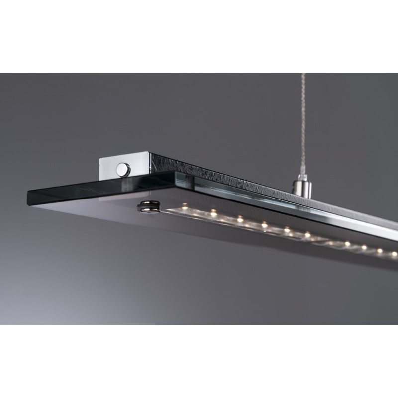 Fischer Honsel Led Κρεμαστό Φωτιστικό Tenso TW Μαύρο-Χρώμιο-Smoke 64x9 (60443)