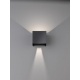 Fischer Honsel Led Απλίκα Φωτιστικό Τοίχου Wall Μαύρο Ματ IP44 10x10 (30259)