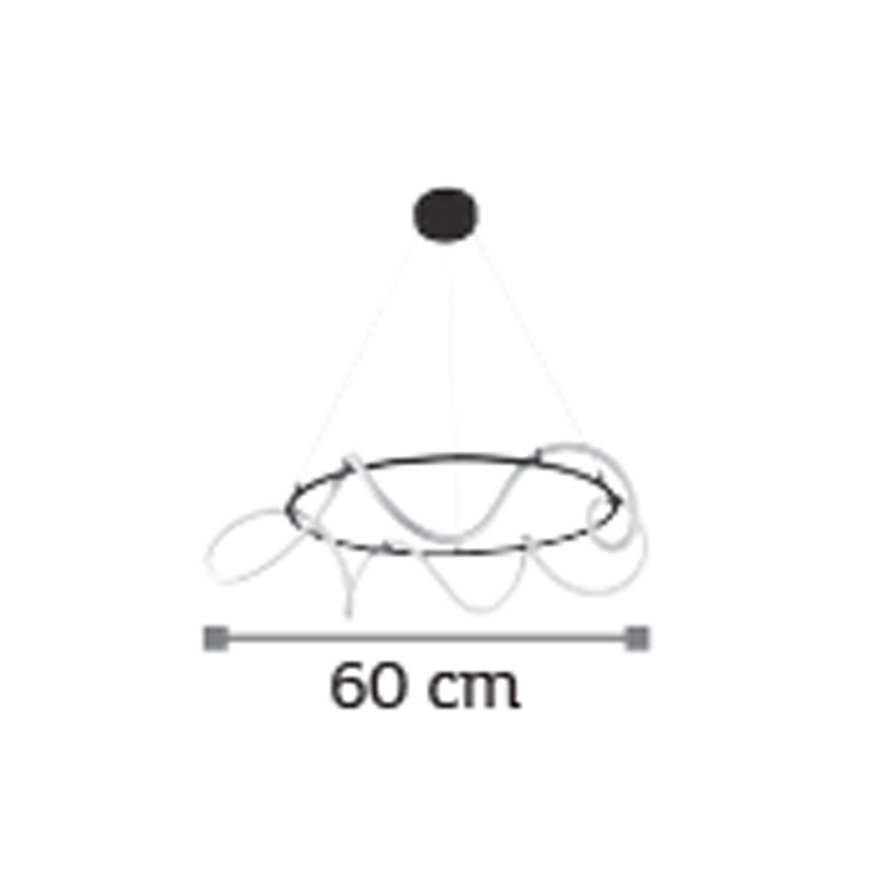 InLight Led Κρεμαστό Φωτιστικό 60W Μαύρο (6016-B)