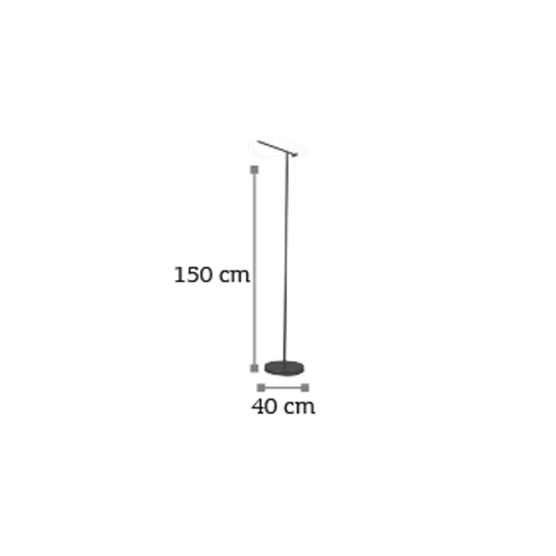 InLight Led Επιδαπέδιο Φωτιστικό 20W Μαύρο (45010)