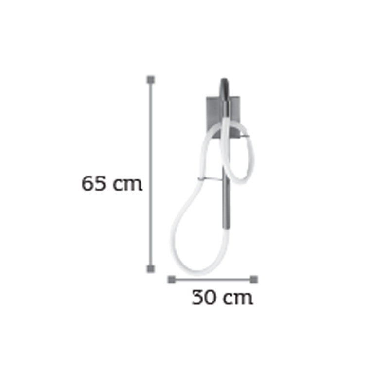 InLight Led Επιτοίχιο Φωτιστικό 25W Χρώμιο (43011-CH)