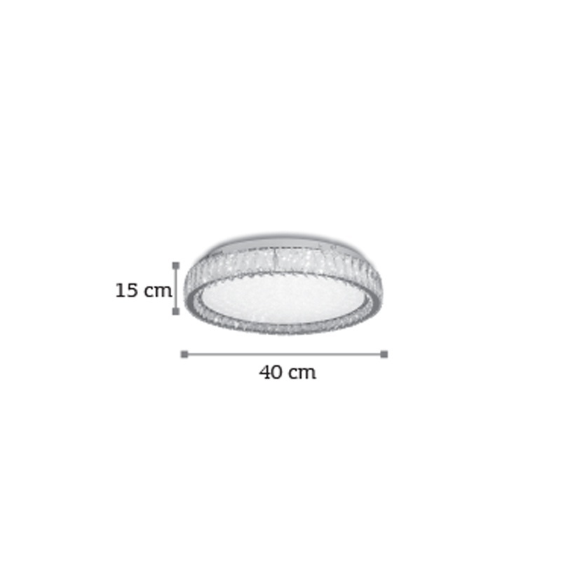 InLight Led Φωτιστικό Οροφής 30W Χρώμιο (42013C)