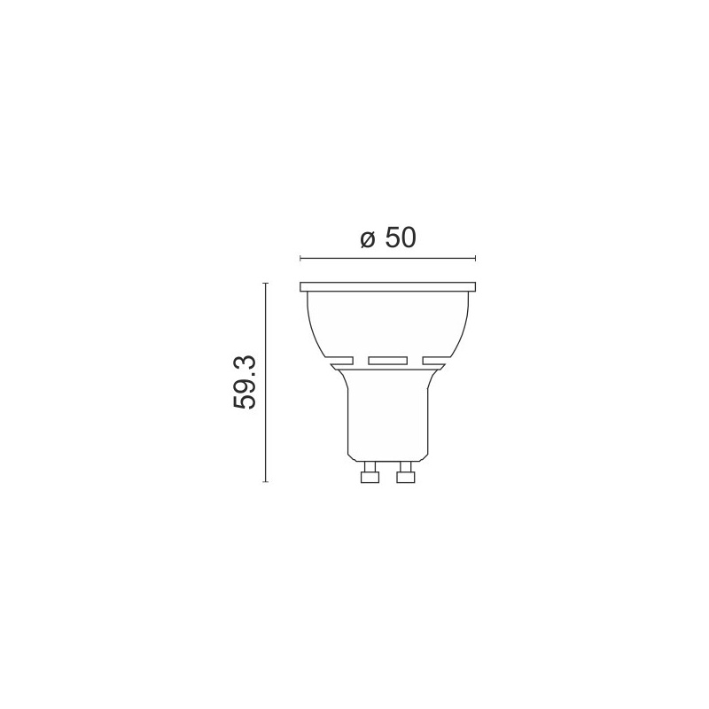 Λάμπα SMD Led 9W GU10 3000K 110° (4100)