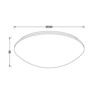 Aca Πλαφονιέρα Οροφής Ø35 Λευκή (DLA260M)