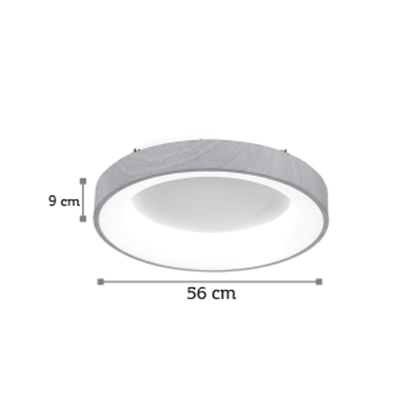 InLight Led Φωτιστικό Οροφής 58W Ξύλο (42178A)