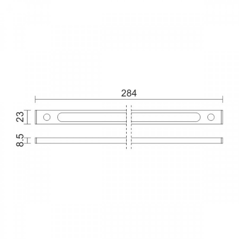 LED SMD μεταλλικό γραμμικό φωτιστικό τύπου T5 28.4cm 4W 4000K (6001)