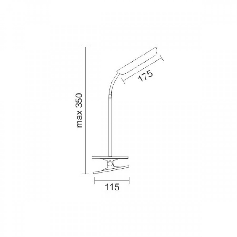 Spotlight Led Φωτιστικό Γραφείου 5W 4000K Ασημί (6313)