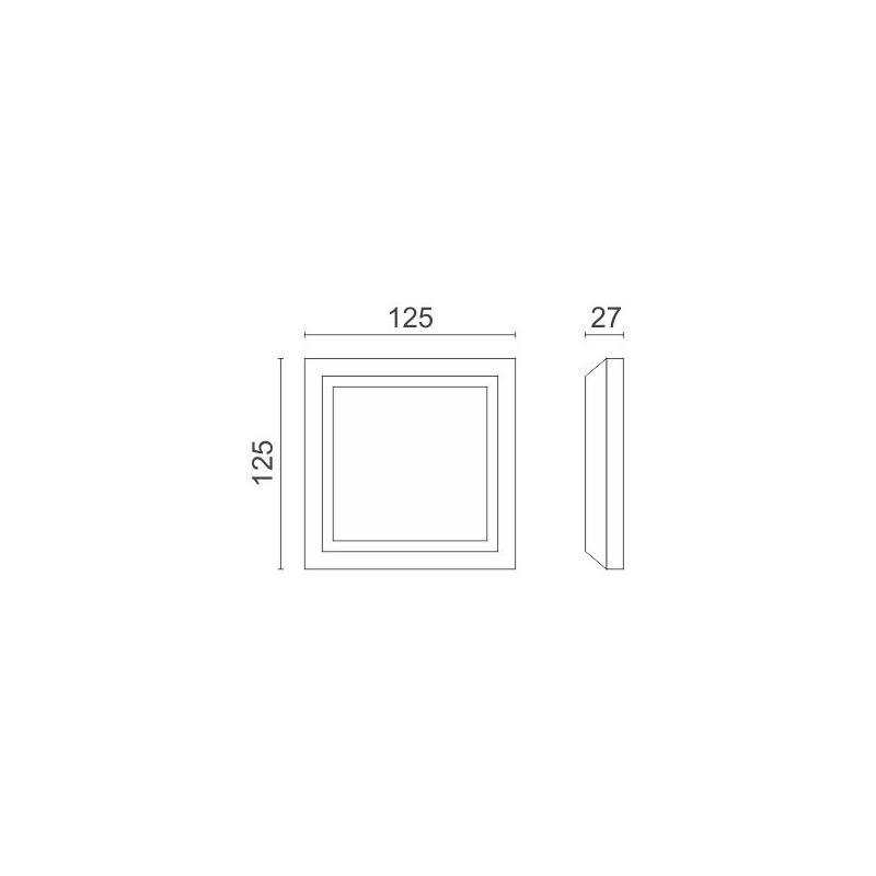 Spotlight Επιτοίχιο Led Φωτιστικό 3W 3000K Γκρι (7798)