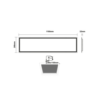 LED SMD panel OTIS 40W 120° 4000K (OTIS301204040N)